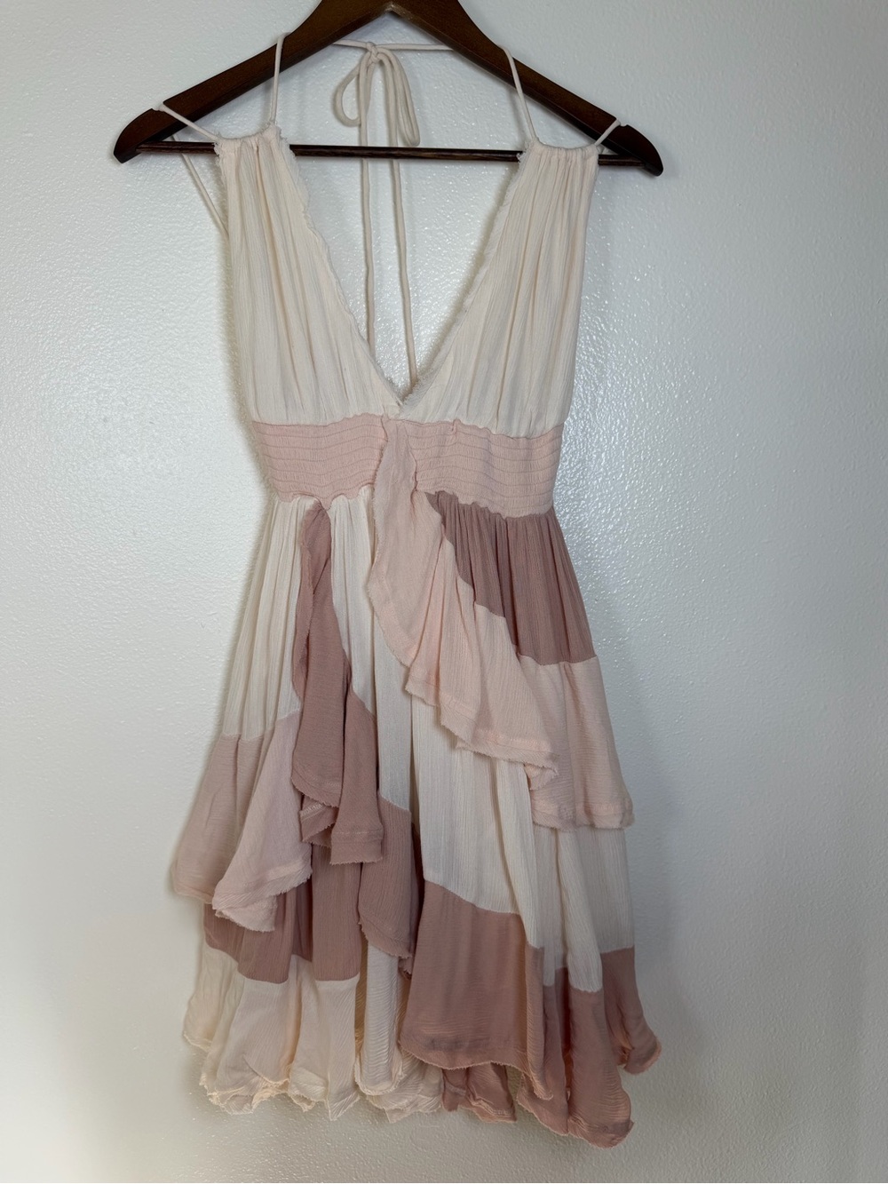 Free People Give It A Go Mini Dress in Color: Ivory Combo
